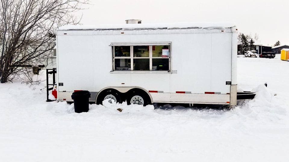 Yellowknife's Noodo Monster food truck is pictured in Kam Lake as it begins operations in January 2018 - Noodo Monster-Facebook