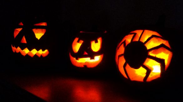 Pumpkins carved by International Halloween Show participants