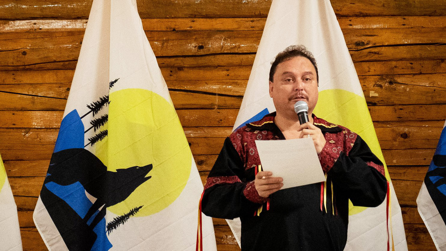 A photo of Garry Bailey at the Northwest Territory Métis Nation assembly November 2018. Northwest Territory Métis Nation/Facebook