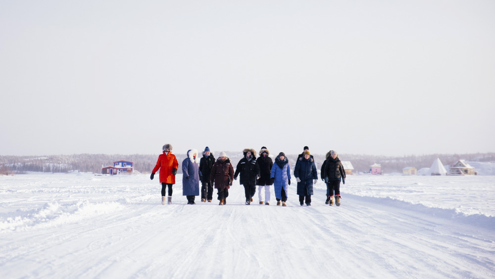 A team "walks to Tuk" in this NWTPRA submitted photo.