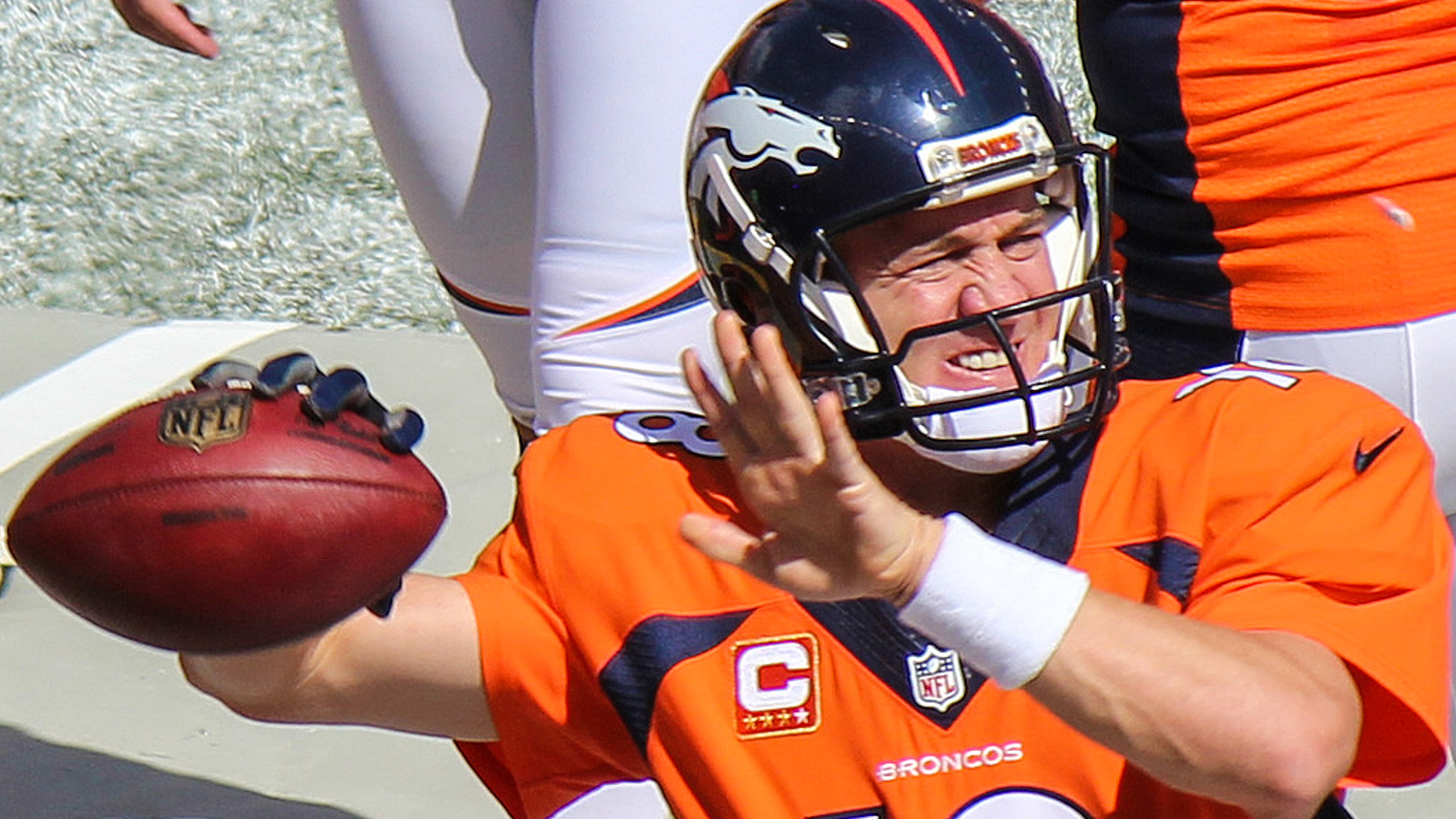 Denver Broncos quarterback Peyton Manning is pictured in 2014. It's not clear if the NWT is full of Broncos fans