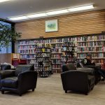 A file photo of the Hay River library in February 2019. Sarah Pruys/Cabin Radio