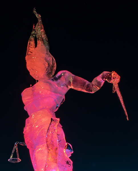 Balance, the winning sculpture in the 2019 De Beers Inspired Ice carving contest