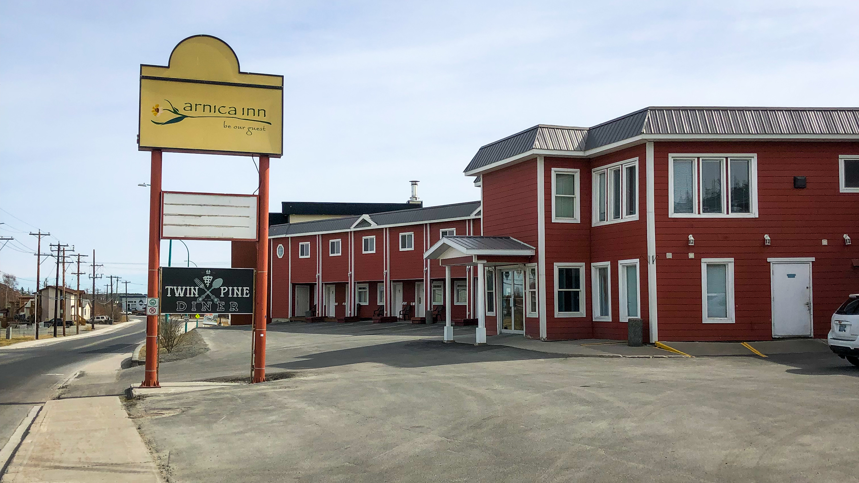 The Arnica Inn, on Yellowknife's Franklin Avenue, is seen on the morning of May 27, 2019