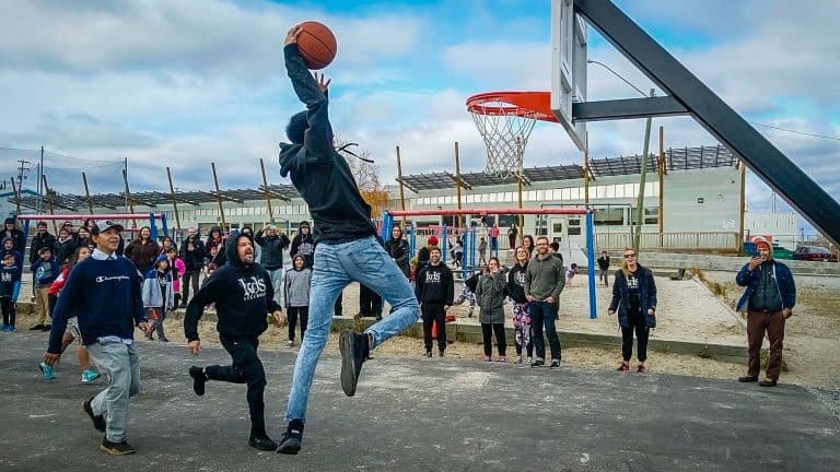 Basketball at K'alemi Dene School in Ndilo