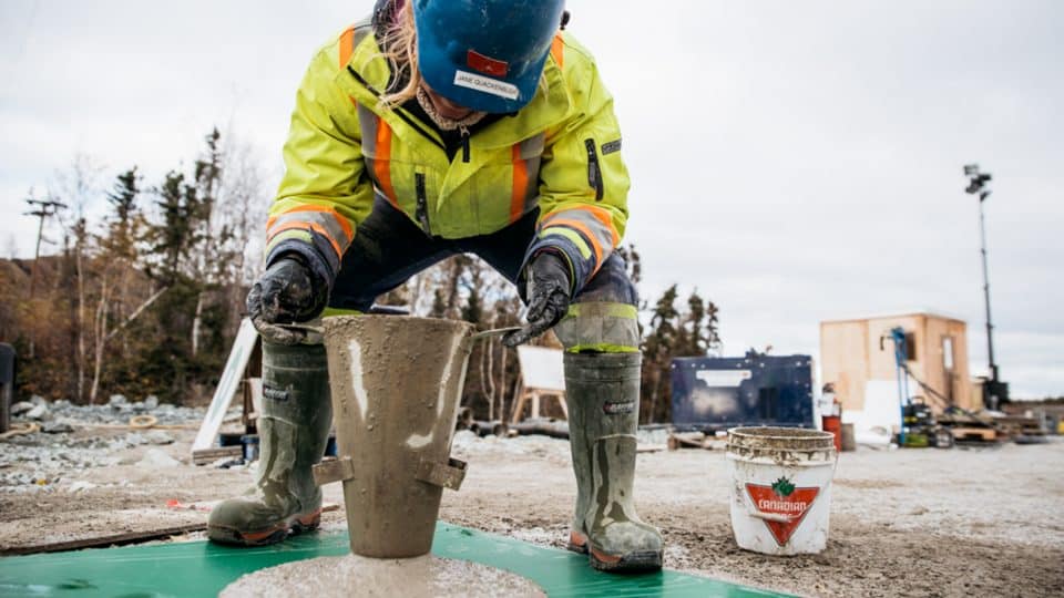 A photo supplied by Nahanni Construction shos a worker at the Giant Mine site