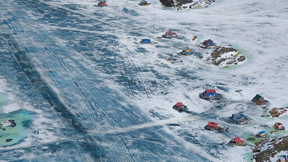 Houseboats on Yellowknife Bay