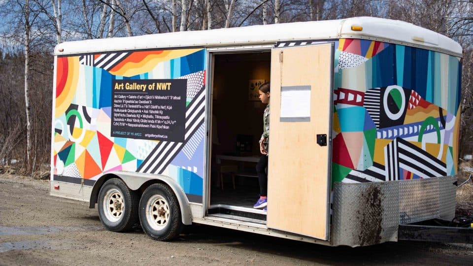 YK ARCC's mobile art gallery in May 2020