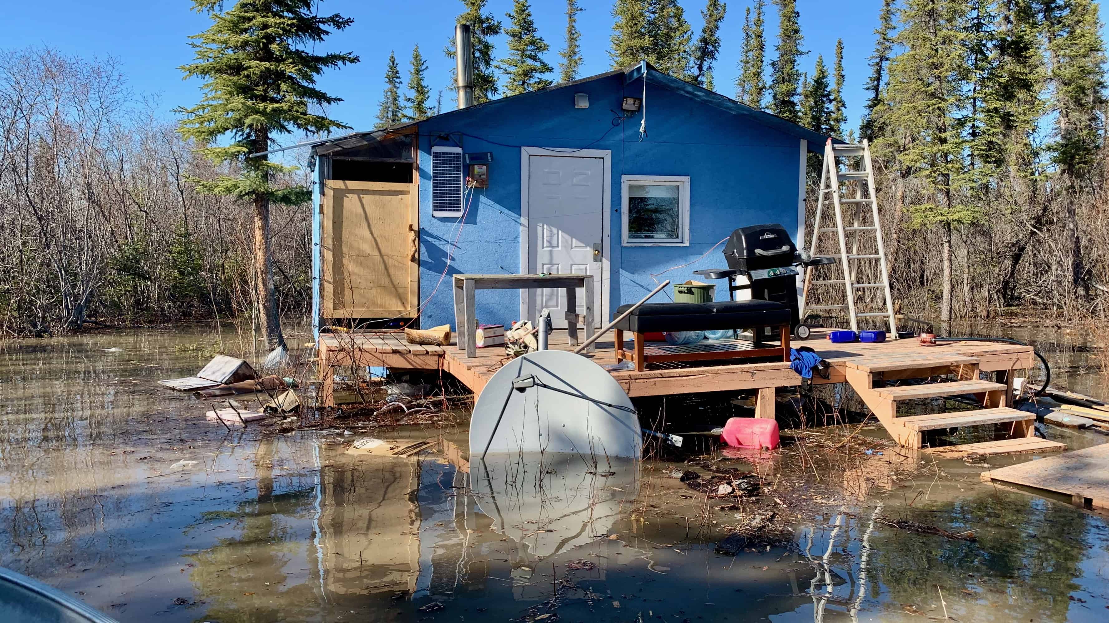 Some cabins around the East branch managed to narrowly escape being flooded