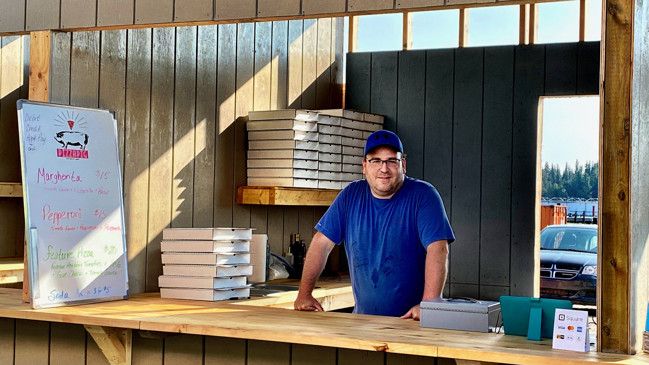 Scott Clouthier is ready to roll out the dough for new venture PizzaPig at the Fisherman's Wharf