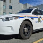 An RCMP vehicle outside the Yellowknife detachment. Sarah Pruys/Cabin Radio