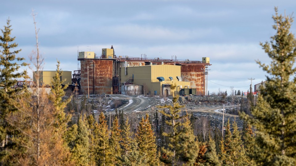 A building at the contaminated Giant Mine site