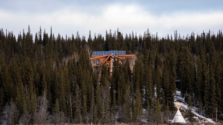 A house on the Ingraham Trail's Madeline Lake, north of Yellowknife
