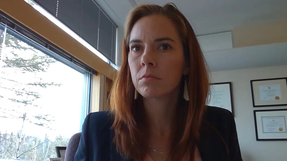 Finance minister Caroline Wawzonek during a briefing with reporters on October 19, 2020