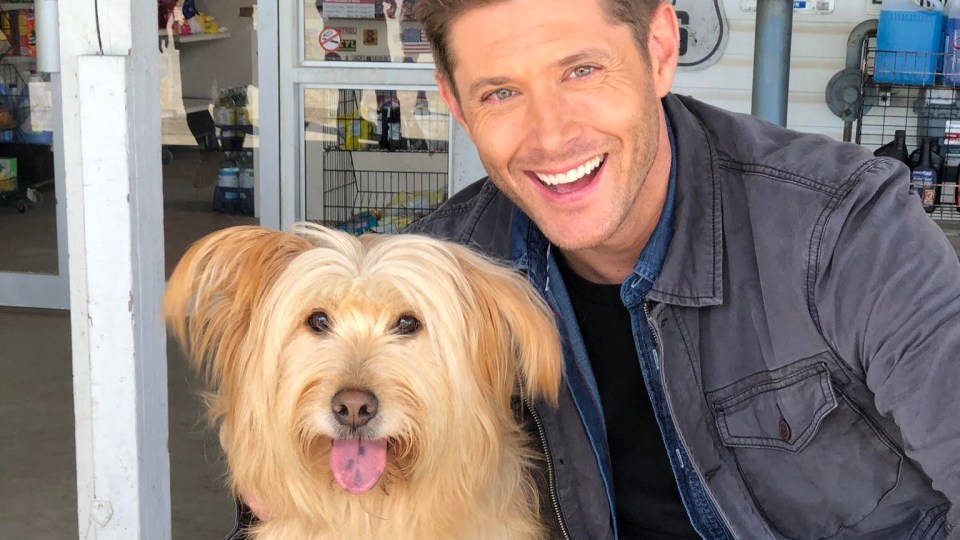 Lexi with Supernatural star Jensen Ackles. Photo: Supplied by the Woodley family