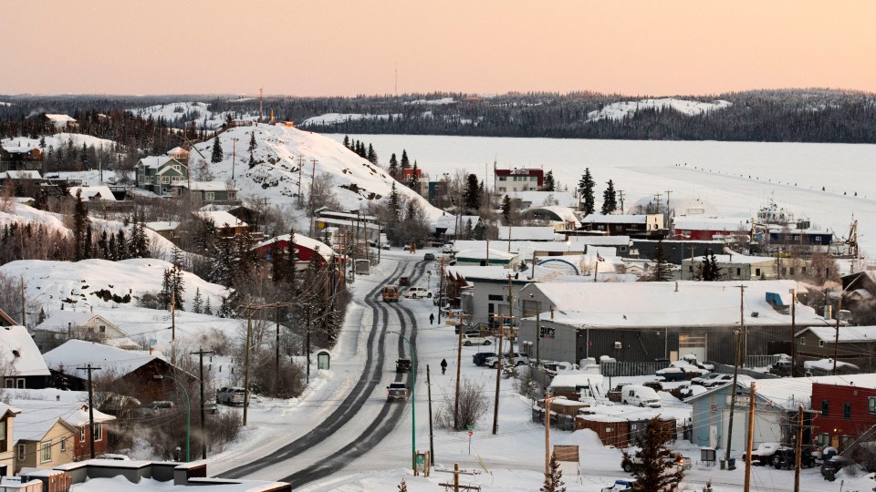 Yellowknife's Old Town in February 2021