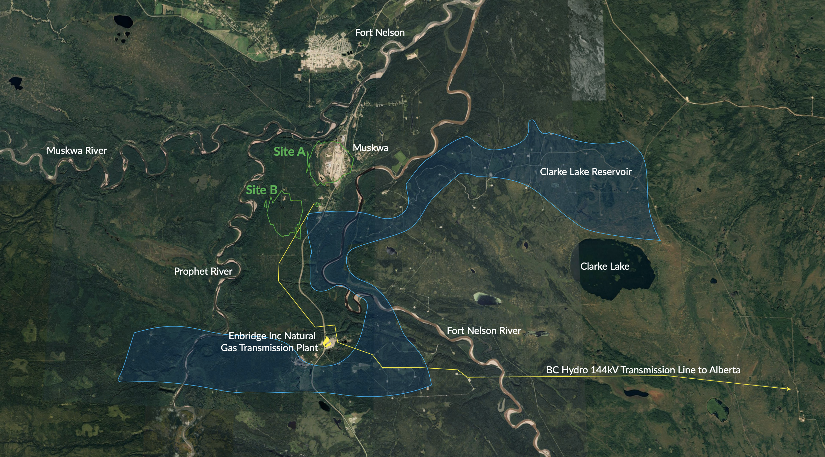A diagram of the Clarke Lake site from a 2019 feasibility study