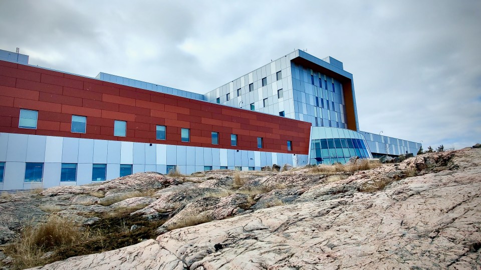 Stanton Territorial Hospital is pictured on the afternoon of May 11, 2021. Ollie Williams/Cabin Radio