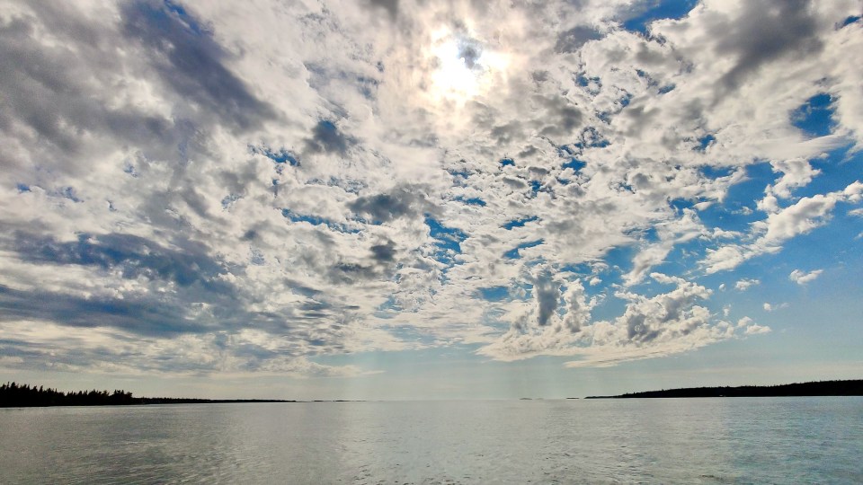 Cloud over Great Slave Lake in August 2021