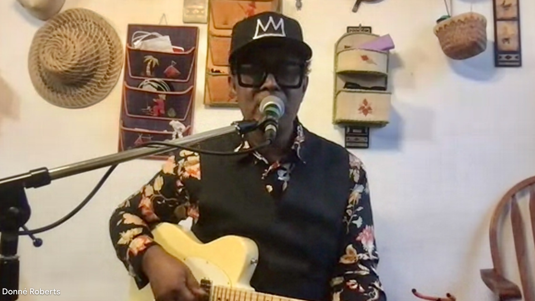 Toronto-based musician Donné Roberts, from Madagascar, performs at an AACA online event