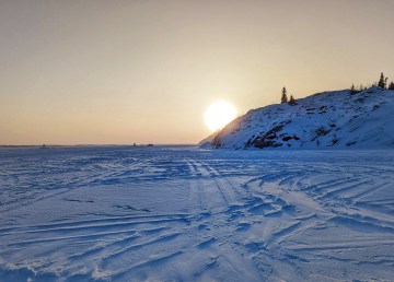 Yellowknife Bay on the morning of December 29, 2021