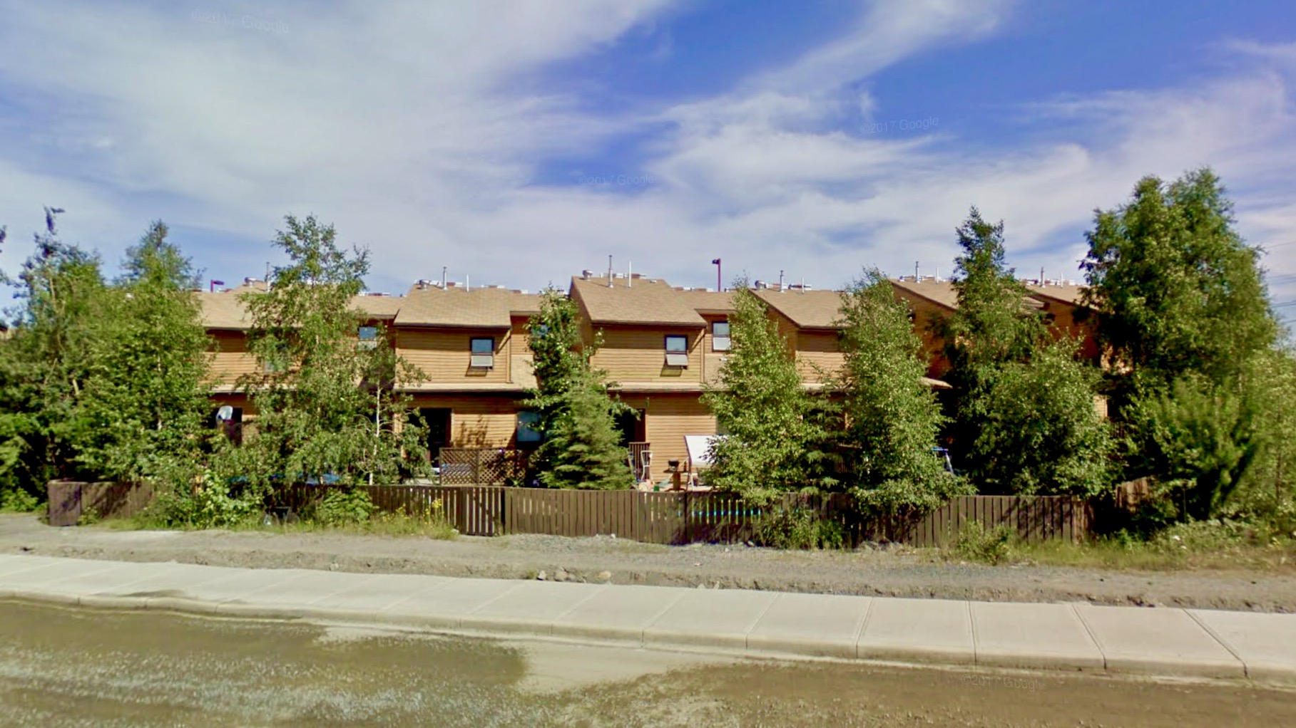 Yellowknife's Borealis Housing Cooperative homes are seen in a Google Streetview image