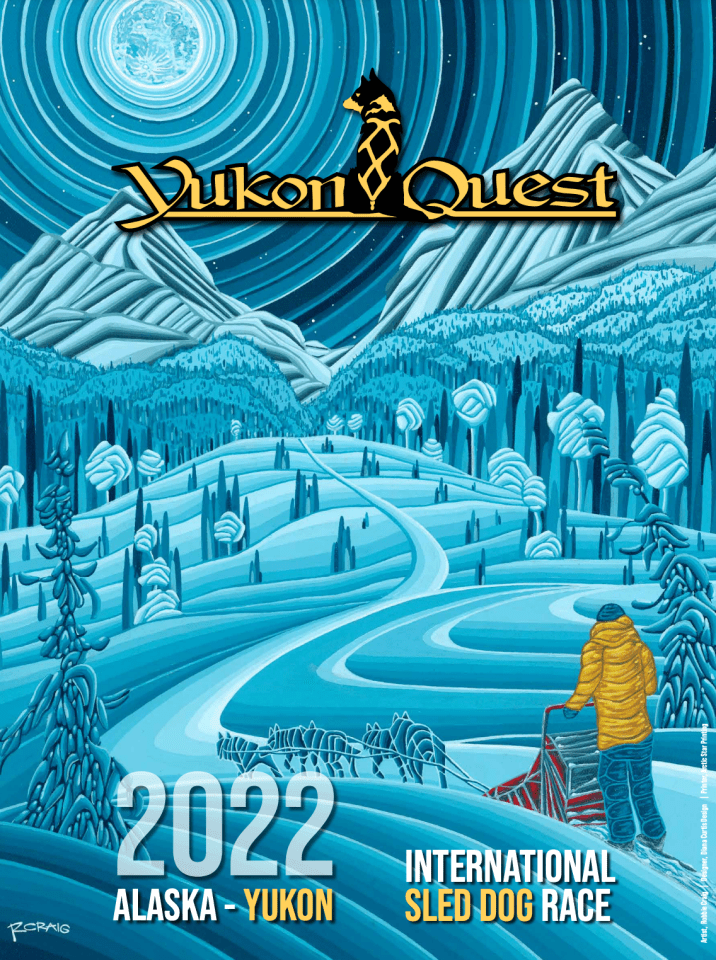 Robbie Craig artwork for the Yukon Quest in 2022