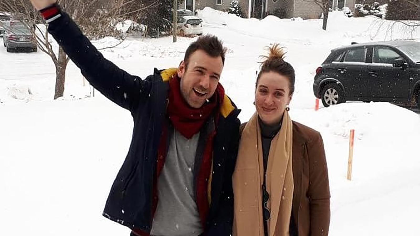 High water levels forced Thomas Whittaker and Bhreagh Ingarfield out of their Paradise Gardens home, less than a year after moving in