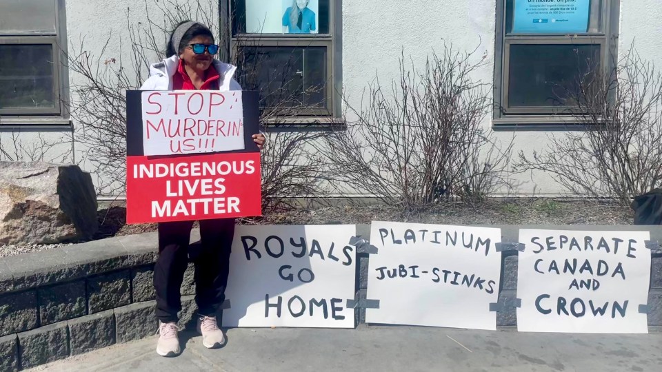Georgina Franki outside Yellowknife's post office on May 19, 2022