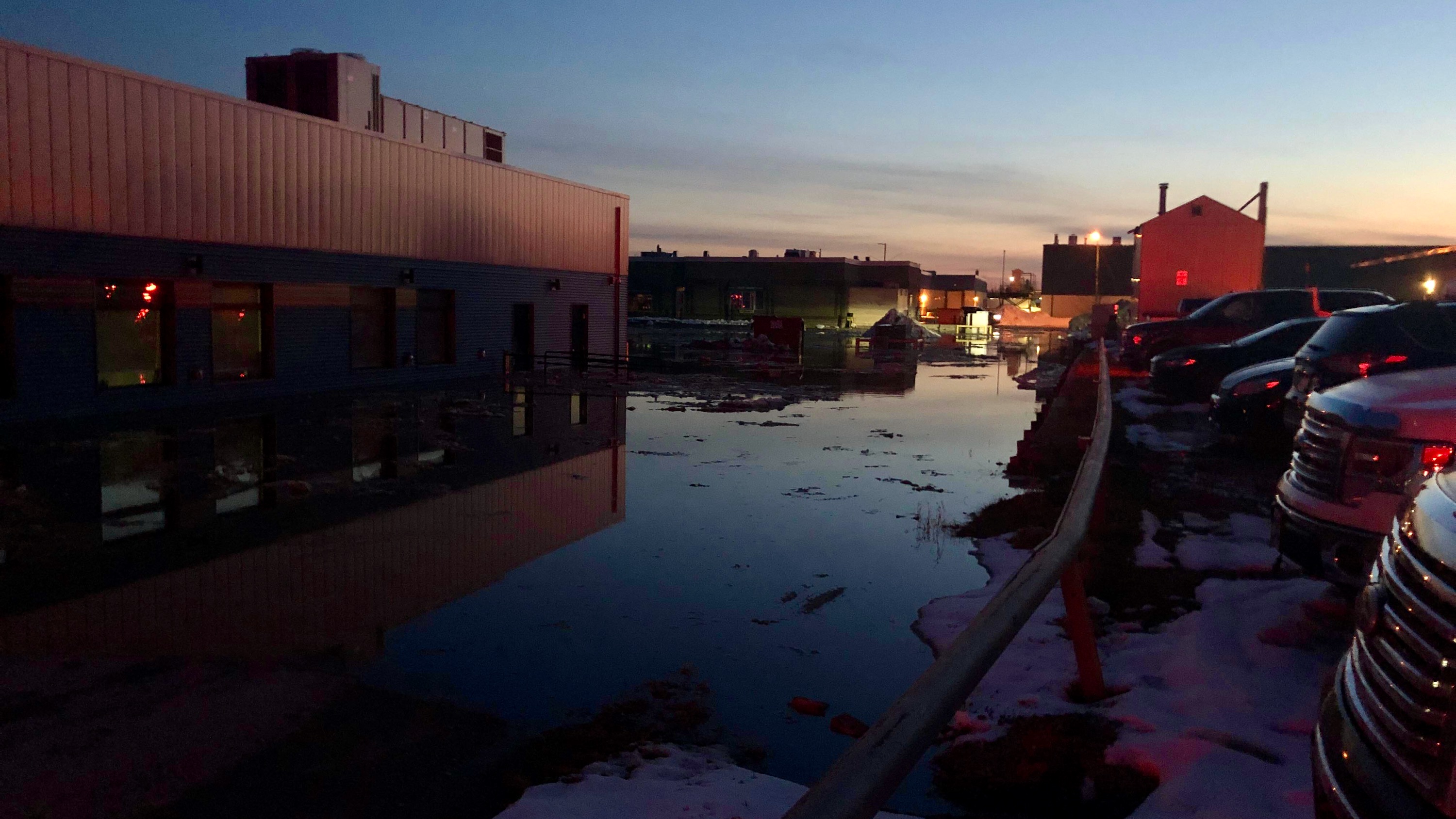 Flooding in downtown Hay River