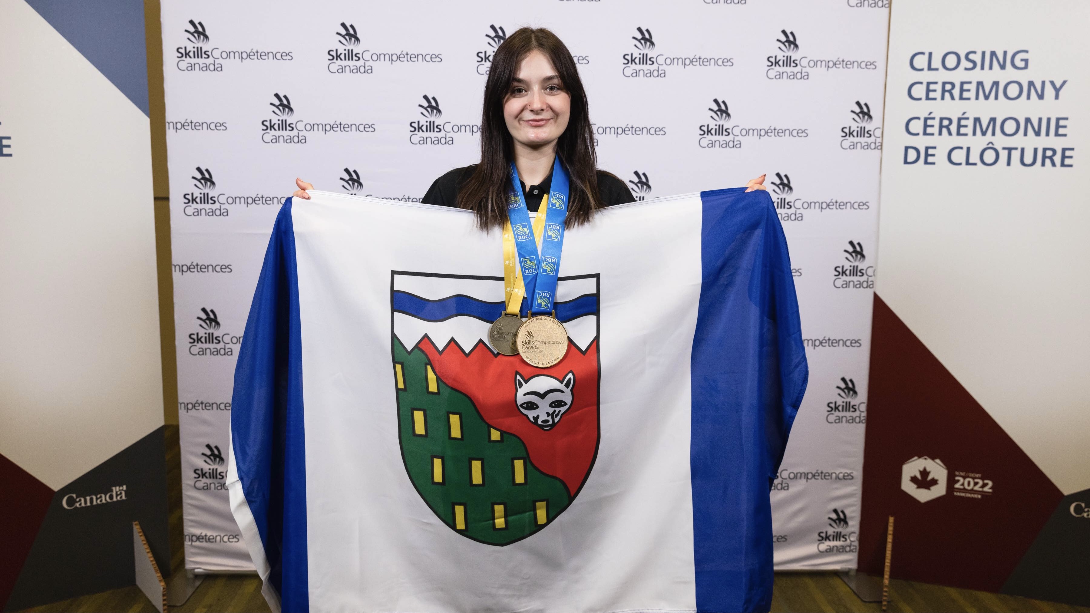 Yellowknife's Emma Taylor won the gold medal in hairstyling at last weekend's Skills Canada national competition in Vancouver