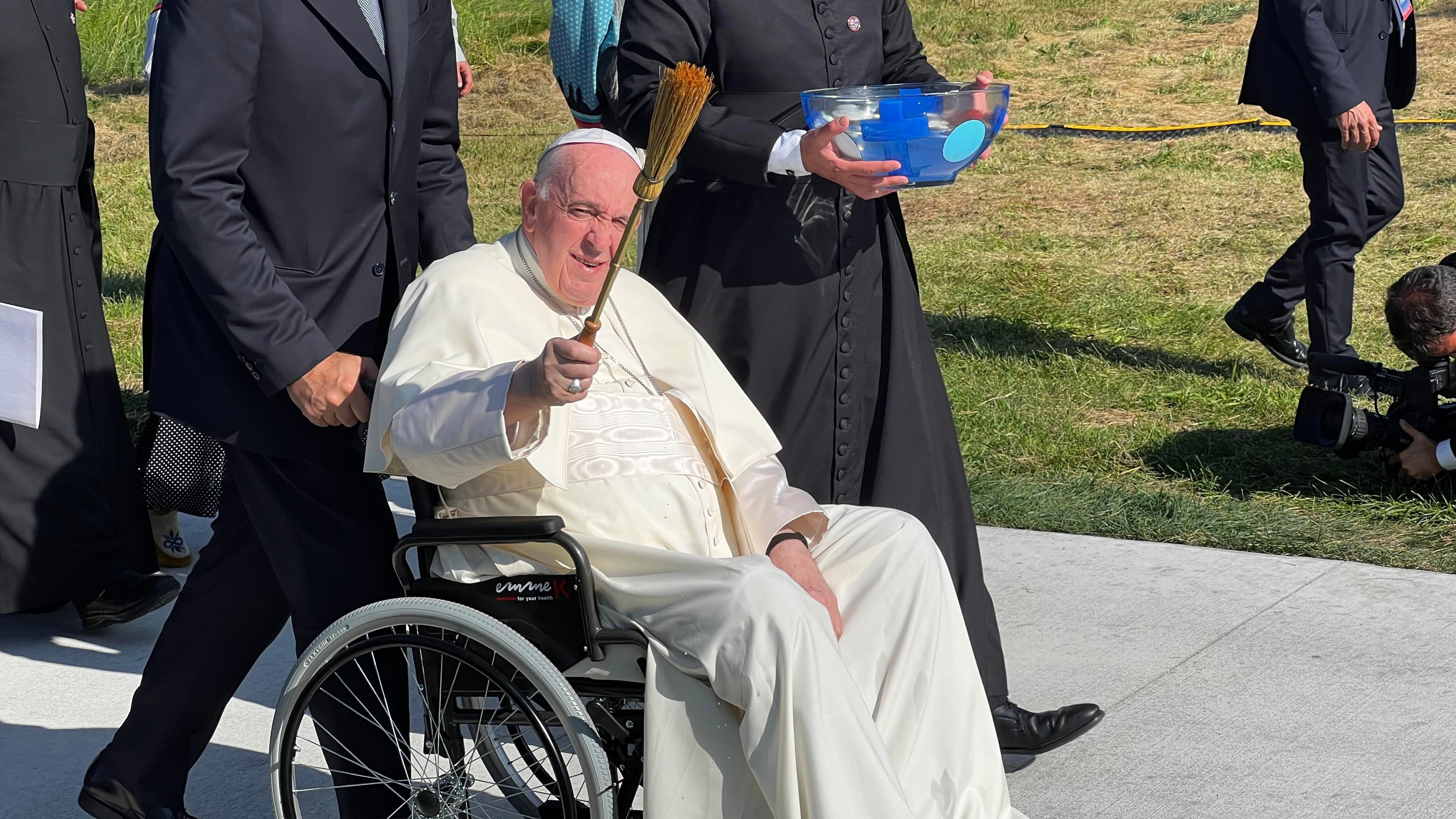 Pope Francis in a July 2022 visit to Edmonton