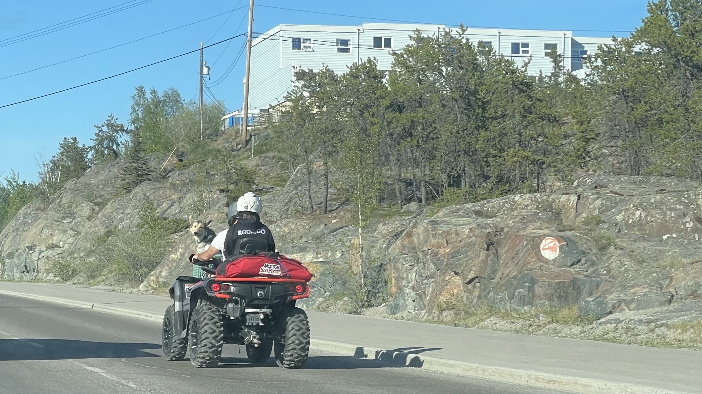 An ATV on the streets in Yellowknife