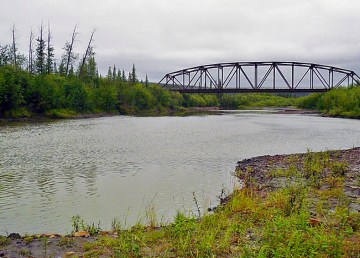 A 2009 photo of the Eagle River Bridge on the Dempster Highway