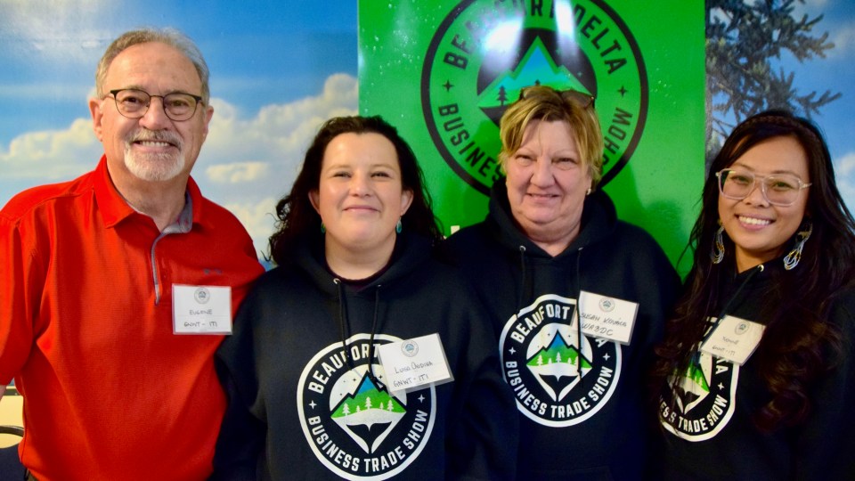 From left: Trade show organizers Eugene Rees, Luisa Ospina, Susan Kovacs and Yvonne Dimaano