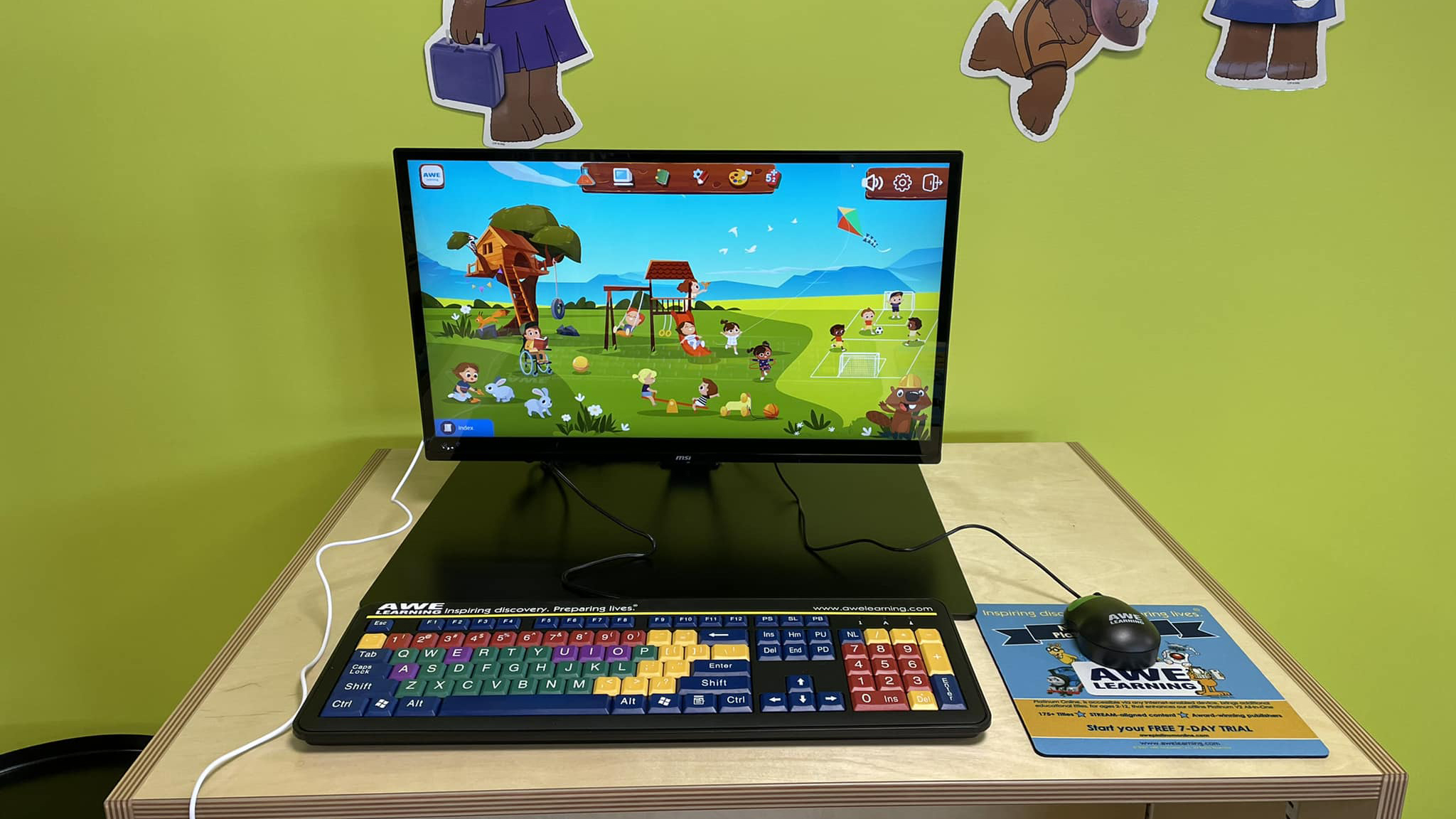 An early literacy computer in the library, a purchase supported by the Anti-Poverty Fund. Mary Kaeser Library/Facebook