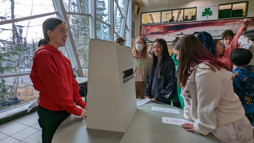 Students decide who to choose. Adults frequently issued reminders that filling out your ballot is, theoretically, a private moment