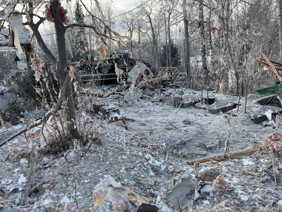 An image submitted by Kate Latour shows the aftermath of the blast viewed from a neighbouring yard