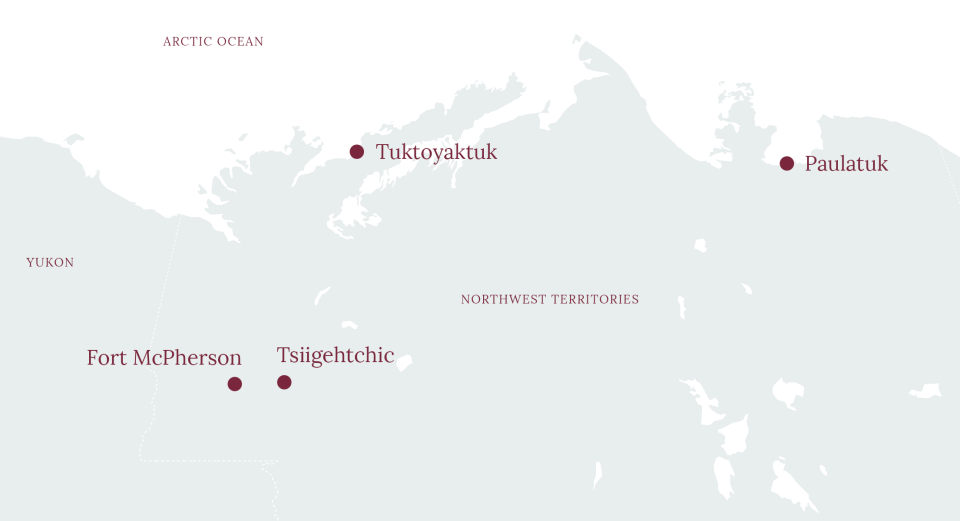 A map of communities mentioned in this report