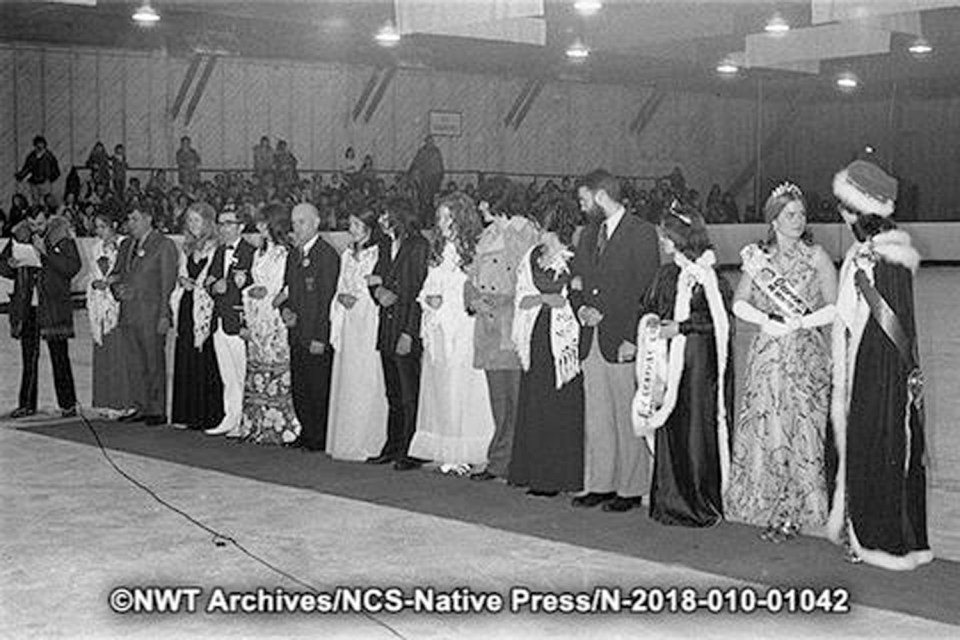 The Caribou Carnival beauty pageant at Yellowknife's Gerry Murphy Arena on March 29, 1973