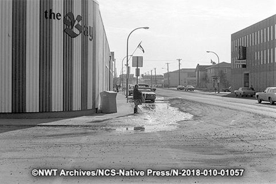 The Bay in Yellowknife, left, opposite the Gallery building