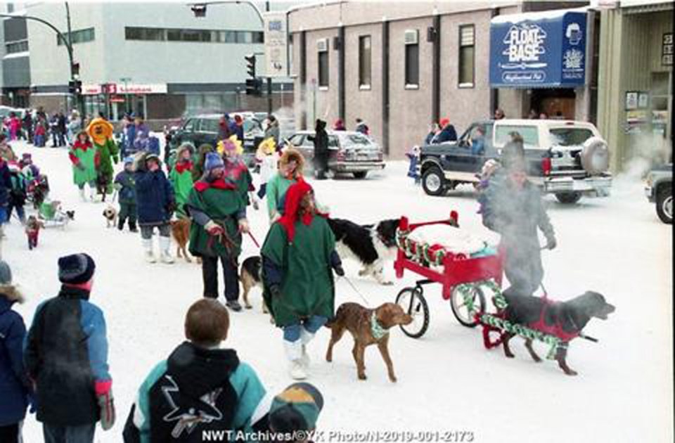 Yellowknife's Christmas parade in 1992