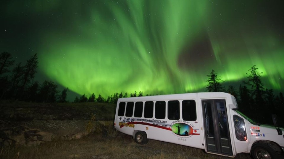 A Yellowknife Tours bus. Yellowknife Tours/Facebook