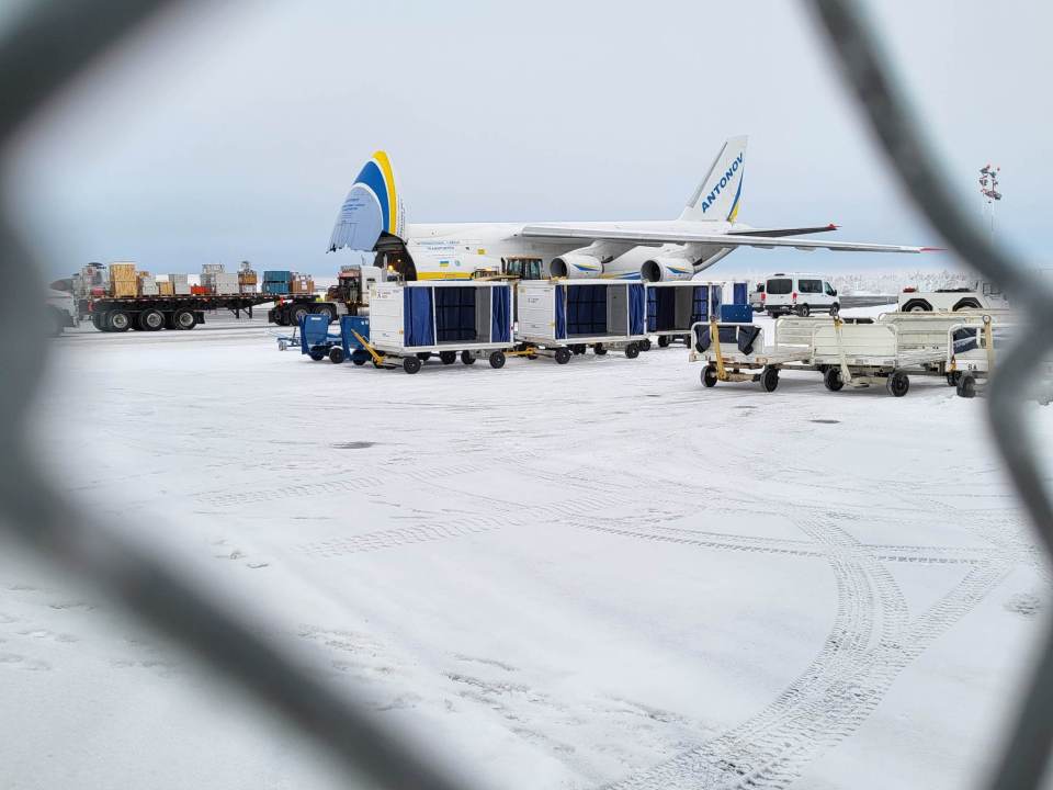The Antonov on Friday afternoon