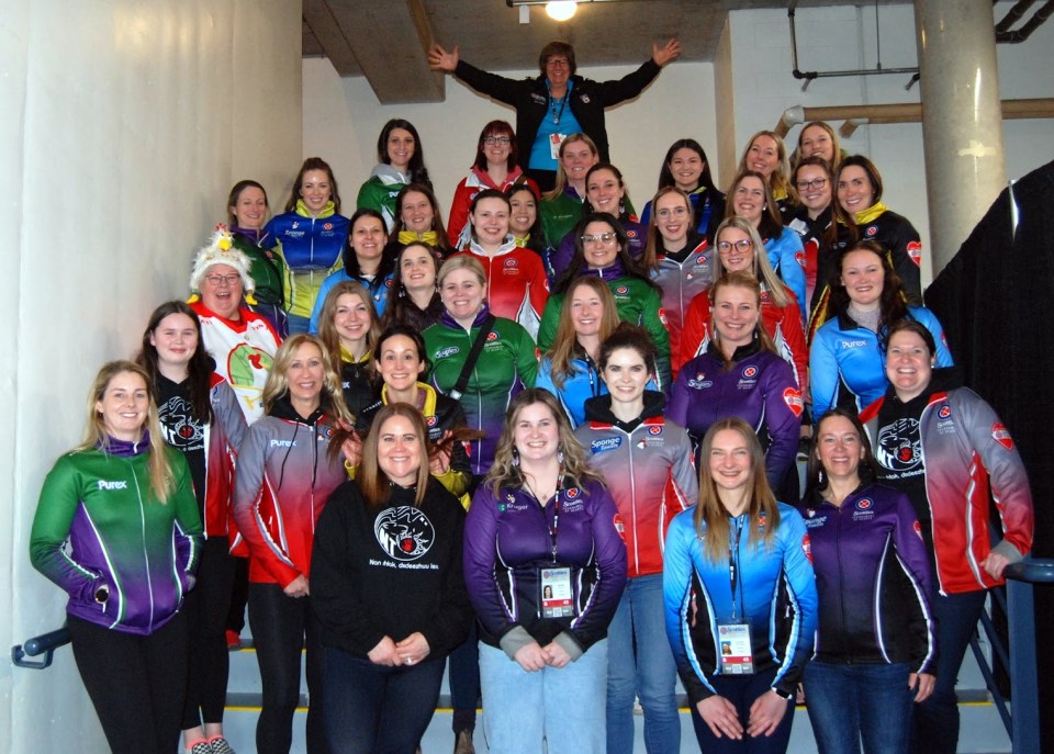 An image uploaded to Facebook by the Sandra Schmirler Foundation shows Galusha, bottom row in one of the hoodies, alongside others who raised money at Scotties for the foundation, which cares for prematurely born or ill babies