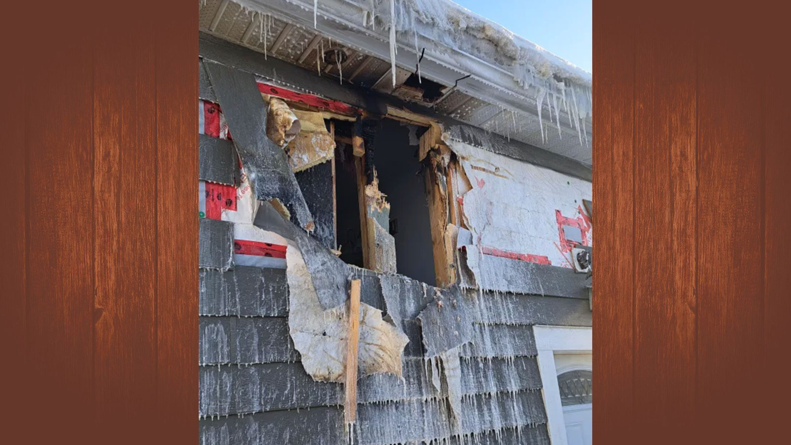 Firefighters had to open an exterior wall to access and extinguish a fire in an upstairs bathroom at the Centre for Northern Families