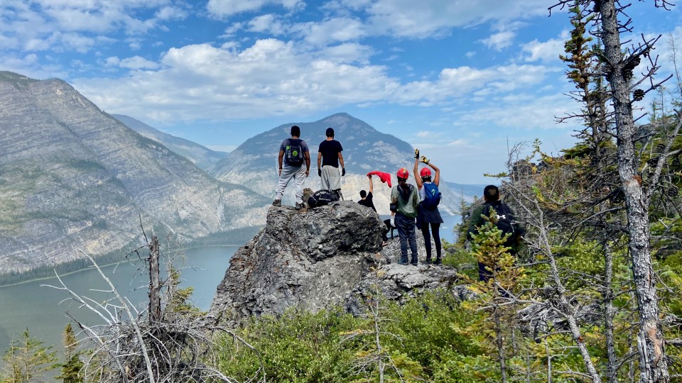 Hikers take in the view. Photo supplied by Loyal Letcher