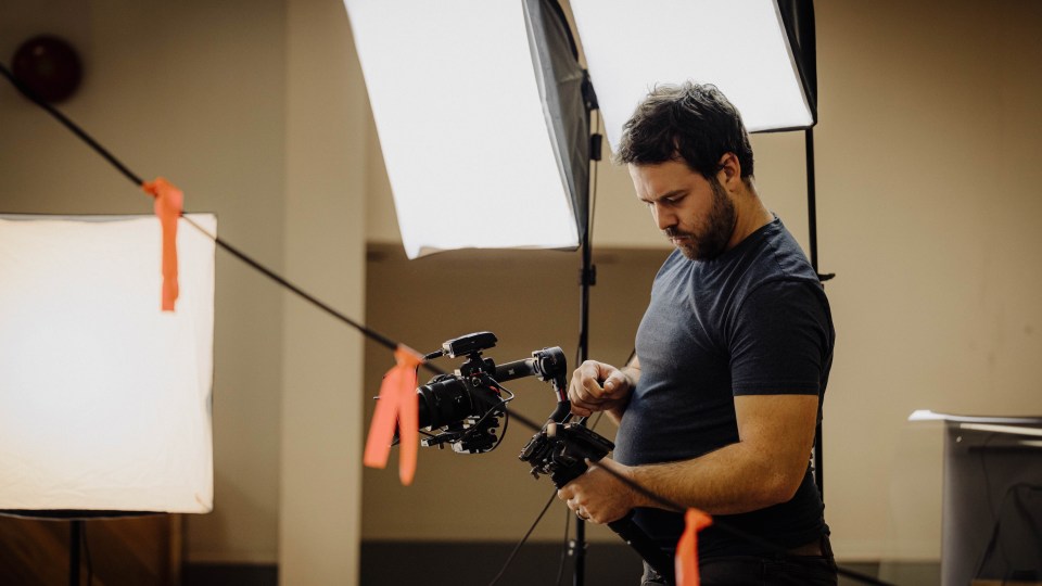 Josh Ferguson films the muskox butchering process. Josh Ferguson/Norteno Media