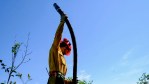 A GNWT file image of a wildland fire crew member