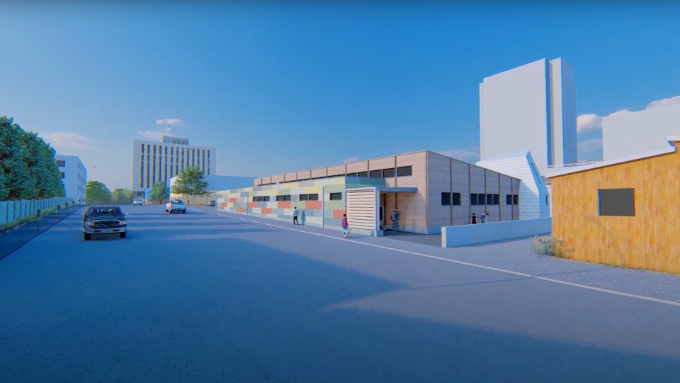 A GNWT-provided computer rendering of how the exterior of Yellowknife's new wellness and recovery centre is expected to look